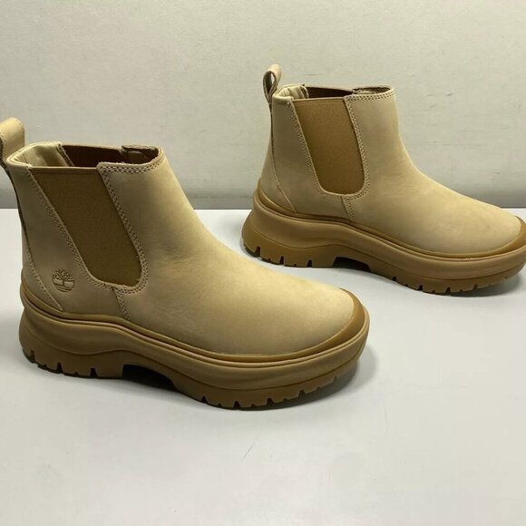 NEW TIMBERLAND  Roxie Lane Chelsea Boots Size 9M Ankle Pull-On Comfort Beige - Picture 6 of 6